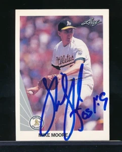 1990 Leaf #293 Mike Moore signed auto autograph very tough crisp blue sig - Picture 1 of 2