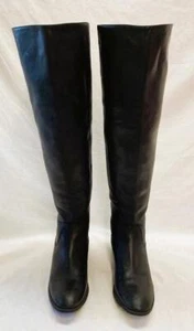 ARTURO CHIANG Over The Knee Leather Boots Black Sz 9.5M - Bild 1 von 1