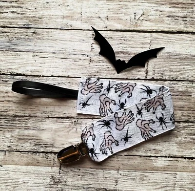 Spooky Goth Hand Thing Baby Pacifier Clip New - Image 1 of 3