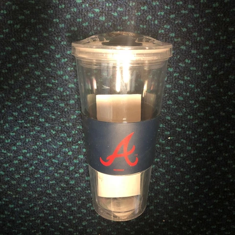 MLB Atlanta Braves Acrylic Tumbler Slide Cover NEW Cover