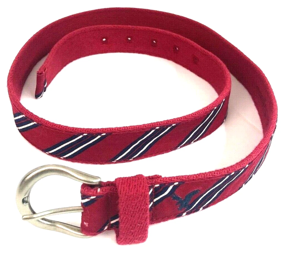 Cinturón de algodón a rayas rojo azul AMERICAN EAGLE OUTFITTERS para mujer talla M cintura 29-31 Foto 1 de 4