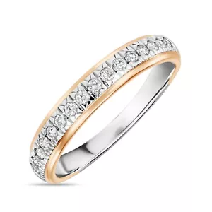 Anello da sposa 0,18 CT 14K rotondo in oro bianco con diamanti coltivati in laboratorio - Foto 1 di 4