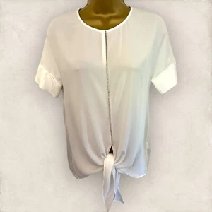 Massimo Dutti Damen elfenbeinfarben Diamanten ärmellos Tunika Top Größe XS UK 8 neu mit Etikett - Bild 1 von 4