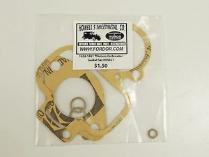 1928-1931 Ford Model A Tillotson Carburetor Gasket Kit Coupe Sedan Pickup - Picture 1 of 2