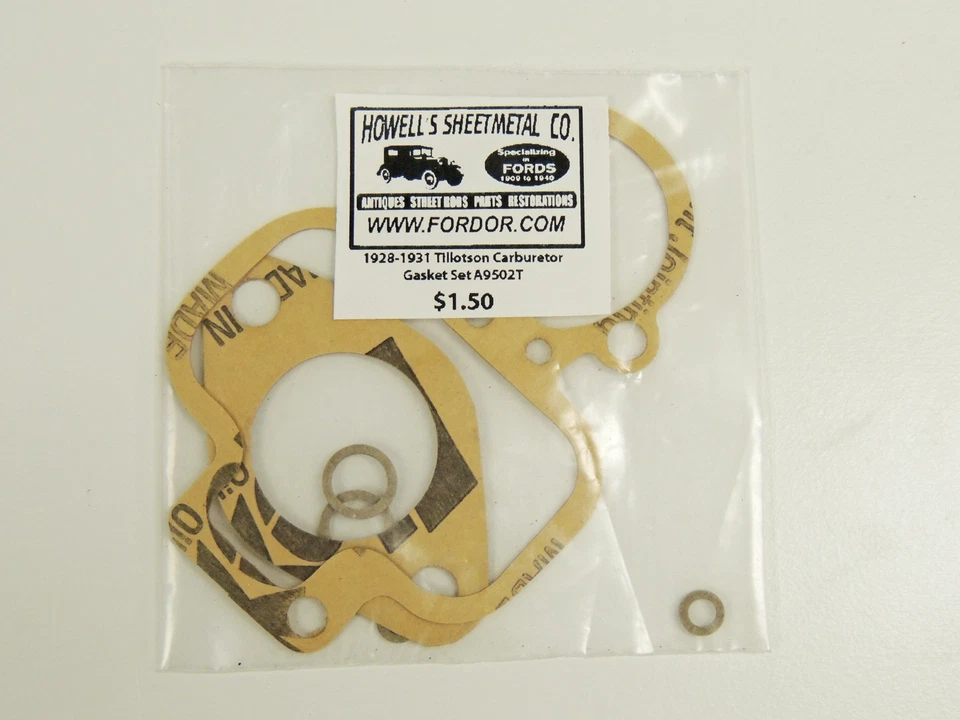Kit de junta de carburador Ford Modelo A Tillotson 1928-1931 cupé sedán camioneta  Foto 1 de 1