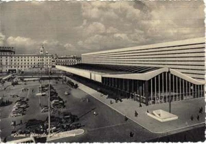 Cartolina treno Roma stazione Termini animata non viaggiata - Imagen 1 de 2