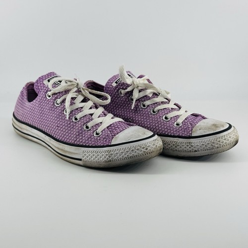 Sneaker basse Converse Chuck Taylor All Star viola stampa pelle di serpente donna taglia 9