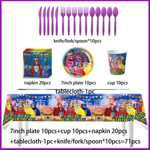 Gorilla Tag Theme Birthday Party Decorative Disposable Tableware Sets Animal Pla - Picture 1 of 13