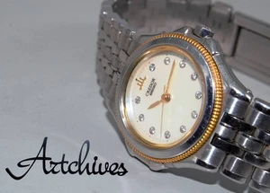 Reloj de cuarzo para mujer SEIKO 4J81-0A50 Credor 11P diamante esfera con carcasa - Imagen 1 de 8