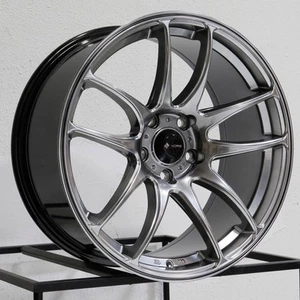 17x8 Vors TR4 5x120 35 Hyper Black Wheels Rims Set(4) 73.1 - Picture 1 of 6