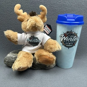 2024 NHL Winter Classic Seattle Kraken Vs VGK Souvenir Cup W/Lid & Moose Plush - Picture 1 of 17