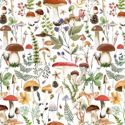 Simon&Siff Peel and Stick Black Wallpaper Boho Mushroom Contact Paper - Image 1 of 4
