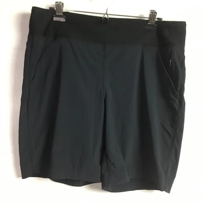 Pantalones Cortos Prana Mujer XL Koen Frente Plano Ligeros Negros Elastizados Pull On 9" Foto 1 de 4