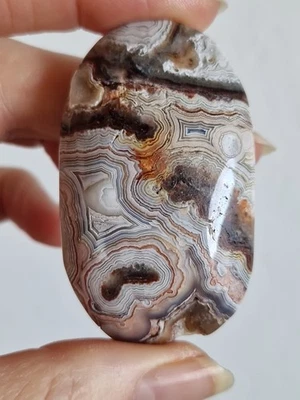 Mexican Lace Achat Handstein  - Bild 1 von 4