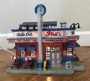 Lemax 2008 Phil's Diner Lighted Building 85688 Harvest Crossing With Box Retired - Picture 1 of 15
