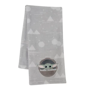 Lambs & Ivy Star Wars Mandalorian The Child/Baby Yoda Gray Fleece Baby Blanket - Picture 1 of 5