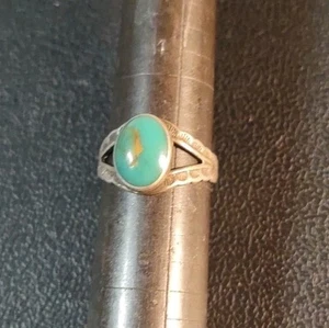 Ring 2,2 gr Größe 5 Sterlingsilber Südwest Indianer Türkis - Bild 1 von 7