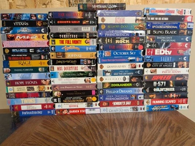65+ VHS Tapes Movies Lot Action Adventure Comedy 80s 90s 2000s PRIMO LOT! - Image 1 of 4