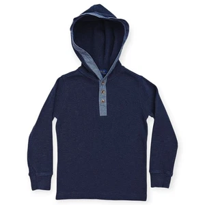 Polo Ralph Lauren Jungen Henley Hoodie Thermohemd Navy Baumwolle Gr. 5 - Bild 1 von 8