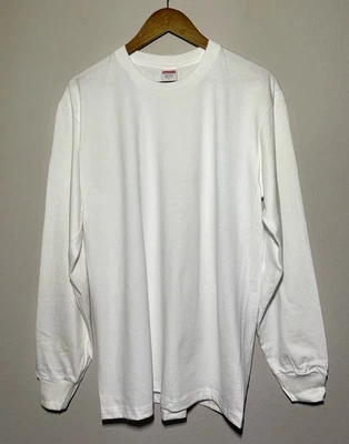 Supreme White Long Sleeve Blank Shirt Size Large NWOT Made In USA - Image 1 of 3