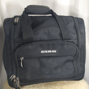 CIAO CARRY ON LUGGAGE UNDER SEAT OVERNIGHT COMPUTER BAG BRIEFCASE ROLLING BLACK - Afbeelding 1 van 23