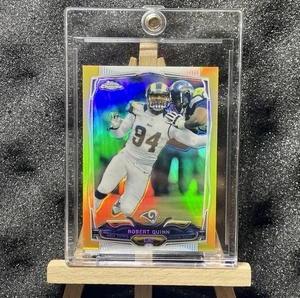 2014 Topps Gold Chrom Mini Refraktor Robert Quinn /10 St Louis Rams #74 - Bild 1 von 2