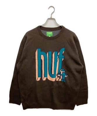 HUF Crew neck knit sweater Size: XXL Men Brown - Image 1 of 4