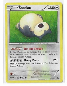 Pokémon TCG Snorlax 80/106 XY - Flashfire Non-Holo Normal MP - Picture 1 of 2