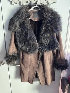 ZARA Kunstfell Winter Damen Mantel Gr. S  - Bild 1 von 6