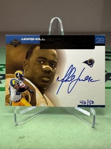 2000 Upper Deck Ovation Marshall Faulk Gold Foil Enscribed On Card AUTO /50 Rams - Picture 1 of 2