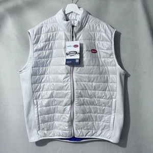 UYN BUGATTI Herren wattierte Jacke Gilet Weste Full Zip Größe XXL weiß neu mit Etikett - Bild 1 von 16
