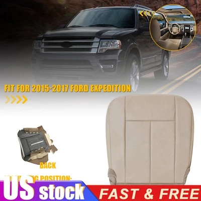Driver Bottom-Top Leather Seat Cover Tan Replace Fits 2015-2017 Ford Expedition - Image 1 of 4