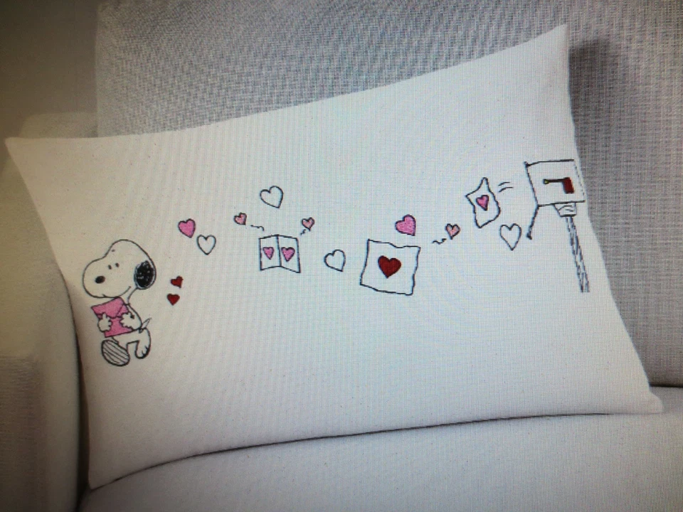 NIP Pottery Barn SNOOPY VALENTINES pillow cover lumbar pillow cover - Image 1 of 1