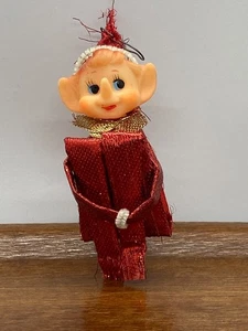 Rodillera de colección Elfo Pixie Navidad Estante Cuidador - Traje Rojo Brillante - Japón - Imagen 1 de 3