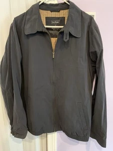 Vtg LL BEAN Jacket Navy Blue Size Large Poly Cotton Nylon Nice! - Picture 1 of 8