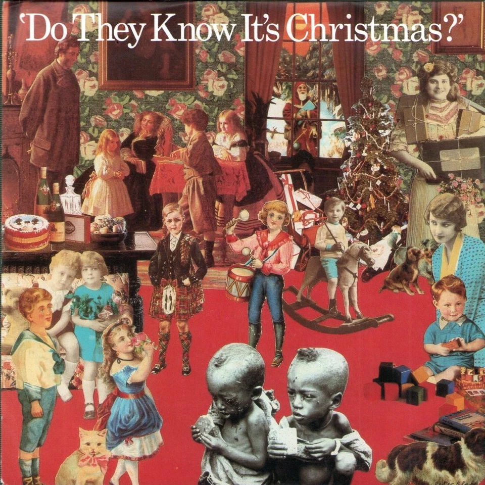 Band Aid Do They Know It's Christmas 7" vinyl UK Mercury 1984 paper labels - Image 1 of 4