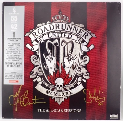 ROADRUNNER UNITED, All Star Sessions Deicide, Slipknot SIGNED By 12 ,VG+ LP-357 - Image 1 of 4