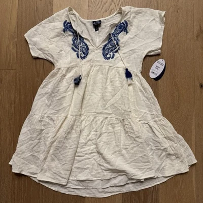 Совок кукла кисточки короткое платье женщин маленький 4-6 ярусный романтический пейсли новый с Ярлыками - Изображение 1 из 4