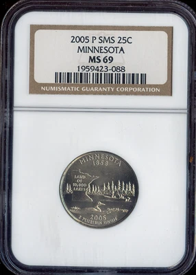2005 Minnesota Quarter NGC MS69 SMS Holiday Sale 🎁 - Image 1 of 2