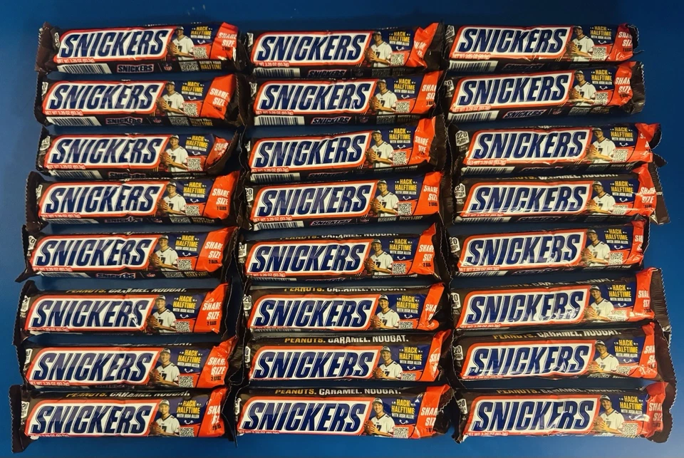 (24) Barritas de chocolate con leche tamaño compartido Snickers tamaño king, a granel, 3,29 oz. BB: 07/2026 Foto 1 de 1