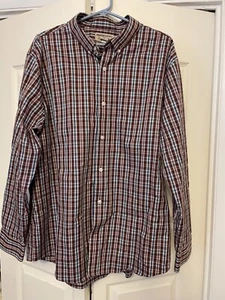 Duluth Trading CompanyMens Long Sleeve Button Up Brown Plaid Shirt Size XL - Picture 1 of 4