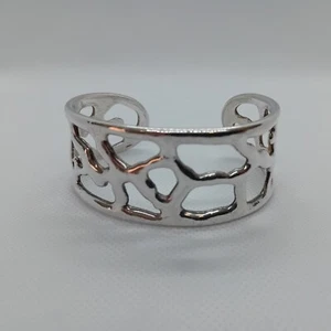 Vintage Jacob Hull Denmark Large Modernist Design Cuff Bangle 41g - Picture 1 of 10