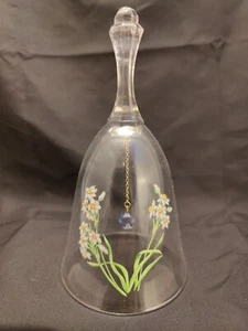 Vintage Avon Glass Bell 24% Full Lead Crystal Flowers December Narcissus Flowers - Picture 1 of 12