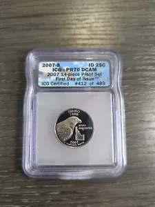 2007-S Iowa State Quarter ICG PF70 DCAM First Day Of Issue - Picture 1 of 2