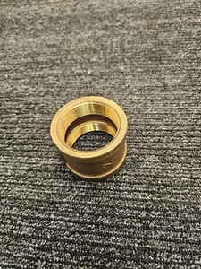(QTY 2) Straight Brass Pipe Coupling 2" NSF61-4 LF - Picture 1 of 7