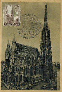 1947 - Osterreich - Carte Maximum - Vienne -Stephanskirche -Autriche - Réf.44 - Foto 1 di 3