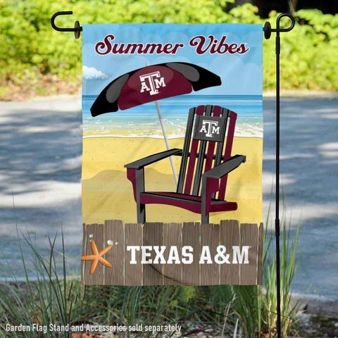 Texas A&M Aggies Summer Season Vibes Garden Flag and Yard Banner Cover