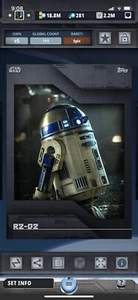Topps Star Wars Digital Card Trader Black Shadowbox Rise R2-D2 Insert - Picture 1 of 1