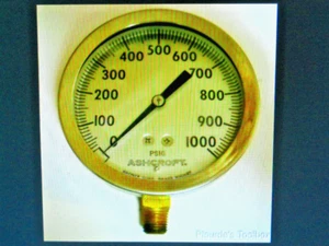 Unused/New 1,000 psi Ashcroft Duralife Pressure Gauge Type 1009A, 3.5" Face - Picture 1 of 4