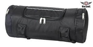 Water Resistant Sissy Bar Bag With Reflective Strip Triple Zippered Compartment - Picture 1 of 12
